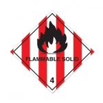 Hazard label flammable solid product